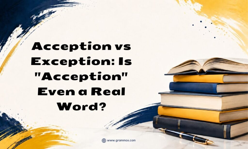 Acception vs Exception Is Acception Even a Real Word