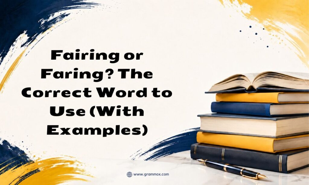 Fairing or Faring The Correct Word to Use (With Examples)